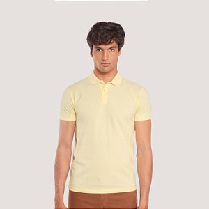 POLO COLCCI MANGA CURTA SLIM PIQUET AMARELO MASCULINO ADULTO