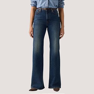 CALÇA LEVIS RIBCAGE JEANS ESCURO COM ELASTANO FEMININO ADULTO