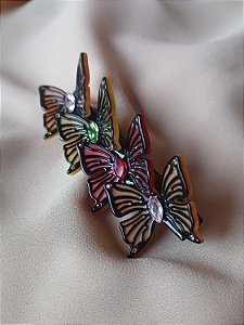 Prendedor Quatro Borboletas Color
