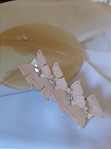 Prendedor Quatro Borboletas Rosa