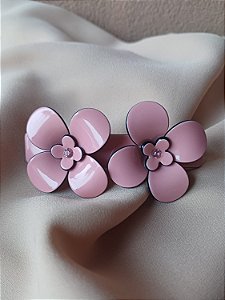 Prendedor Flor Dupla Rosa