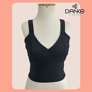 Cropped Tela Preto