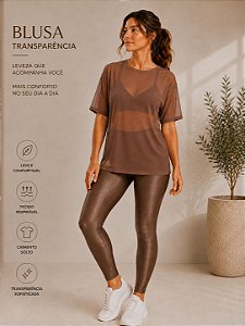 Blusa Tule Cappuccino