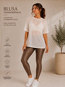 Blusa Tule Off White