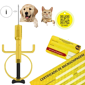 Micro Chip Cães Gatos Pets Animais Localizador E Rastreador