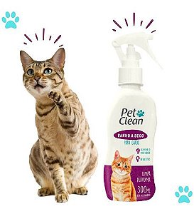 Banho A Seco Pra Gatos Pet Clean Liquido 300 Ml  Sem Enxague
