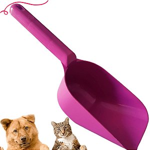 Concha Dosadora Para Ração Pegador Pá Petshop Agropecuária - ROSA