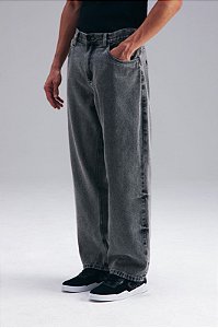 Calça Baggy Jeans Plano C Washed Black