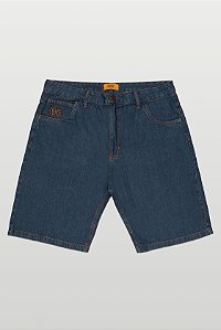 Bermuda Jeans Plano C Washed Denim ''PC'' Stoned Azul