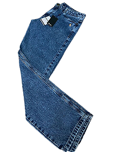 Calça Jeans Baggy Simple Stoned Azul