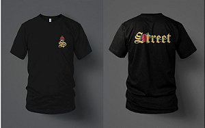 Camiseta Street Rose Preta
