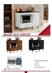 BALCAO P/ COOKTOP E FORNO 105