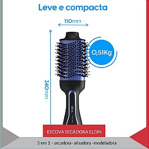 ESCOVA SECADORA AGILE GLOSSY ELGIN