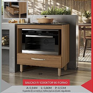BALCAO P/ COOKTOP 80 FORNO - NICIOLI