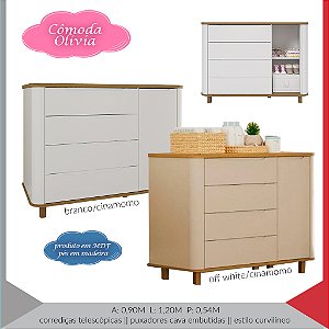 COMODA OLIVIA 3 FRALDARIO — imagem 2