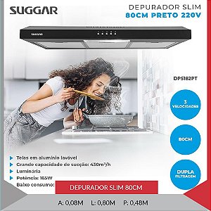 DEPURADOR AR SLIM 80cm SUGGAR