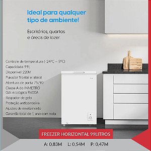 FREEZER HORIZONTAL 99LITROS