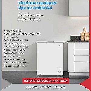 FREEZER HORIZONTAL 142 LITROS
