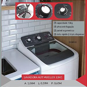 LAVADORA AUT MUELLER 13kg
