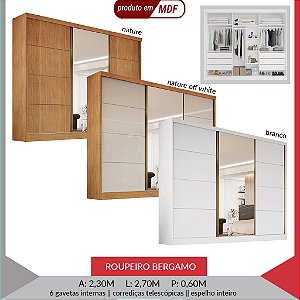 ROUPEIRO BERGAMO 3PTS E 1 ESPELHO
