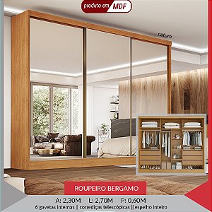 ROUPEIRO BERGAMO 3PTS E 3 ESPELHO