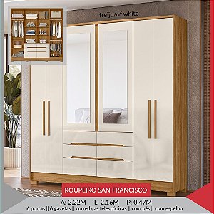 ROUPEIRO SAN FRANCISCO C/ ESPELHO — imagem 2