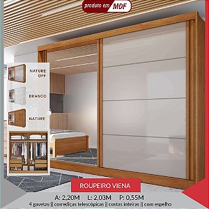ROUPEIRO VIENA C/ ESPELHO — imagem 2