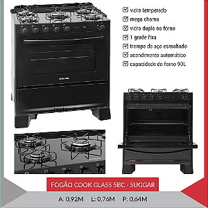 FOGAO PISO COOK GLASS 5BC - SUGGAR