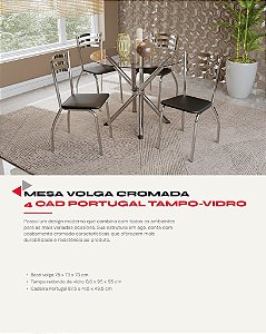 BASE VOLGA CROMADA (73 X 73CM)