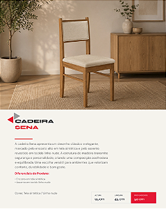CX C/ 2 CADEIRA SENA C/ TELA