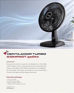 VENTILADOR TURBO COMPACT 30CM
