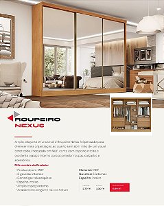 ROUPEIRO NEXUS 3PTS E 3 ESPELHO (BERGAMO)