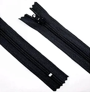 Zíper de Nylon Comum Fixo Nº3 -  50 CM - Pacote c/ 10 Unidades