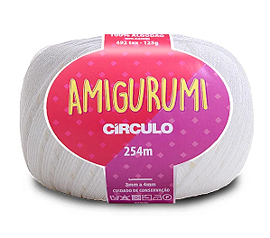 AMIGURUMI CÍRCULO 125g - BRANCO - 8001