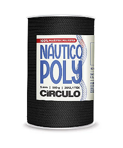 FIO NAÚTICO POLY CÍRCULO 5mm - 500g - PRETO - 8990