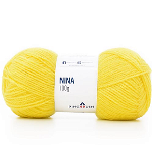 Fio Nina Pingouin 100g - 1286 Amarelo Plus