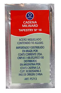AGULHA DE BORDAR PONTO CRUZ - N°16 - ENVELOPE COM 10 UNID
