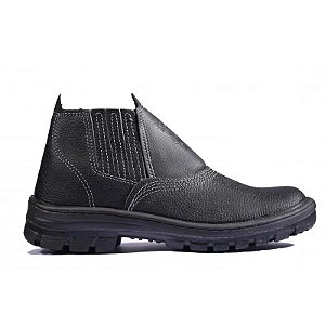 BOTINA COURO ELÁSTICA BIQUEIRA AÇO CA 42735 EFFE PROMO