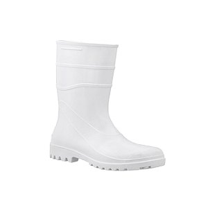 BOTA PVC ACQUA FLEX BRANCA IMPERMEÁVEL CANO CURTO CA 37456 BRACOL