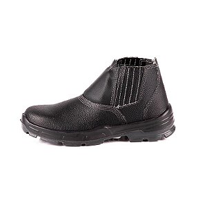 BOTA PRETA ELÁSTICO COURO BICO PVC CA 48413 USAFE BRACOL