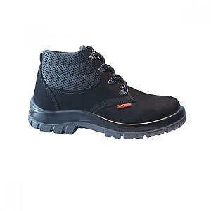 BOTA NOBUCK FLEX DE AMARRAR PRETA BIQ/PVC CA 16252 KADESH- AB