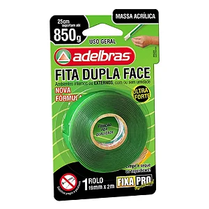 FITA DUPLA FACE MASSA ACRÍLICA ADELBRAS