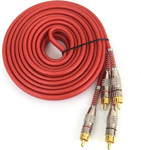 Cabo RCA 5M Vermelho Blindado KX3