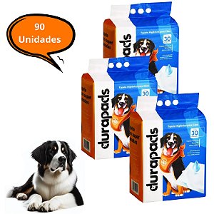 Kit 3 Tapete Higiênico Cachorro Pet 90Un 60x80cm Alta Absorção