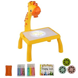 Brinquedo Mesa Pintura Projetor Desenho Infantil Girafinha