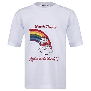 Camiseta Manga Curta Poliviscose Ursinho Pimpão