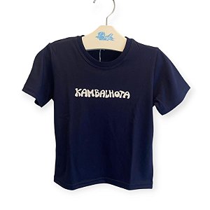Camiseta Manga Curta Poliviscose Azul  Marinho Kambalhota
