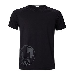 Camiseta Conforto Preta Ensino Médio Manga Curta SION