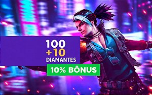 Recarga Free Fire 100 Diamantes + 10% de Bônus
