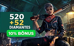 Recarga Free Fire 520 Diamantes + 10% de Bônus